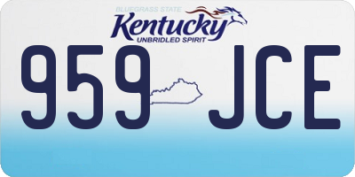 KY license plate 959JCE