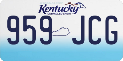 KY license plate 959JCG