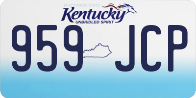 KY license plate 959JCP