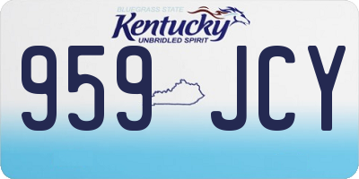 KY license plate 959JCY