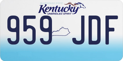 KY license plate 959JDF