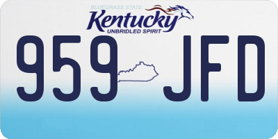 KY license plate 959JFD
