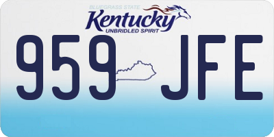 KY license plate 959JFE