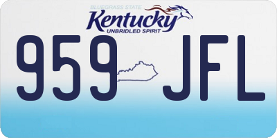 KY license plate 959JFL