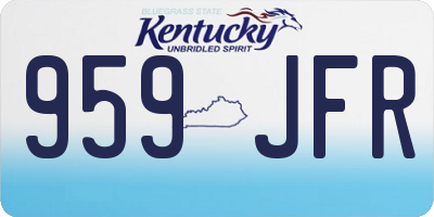 KY license plate 959JFR