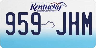 KY license plate 959JHM