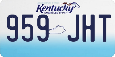 KY license plate 959JHT