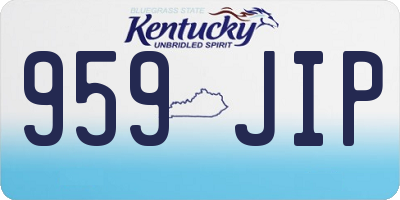 KY license plate 959JIP