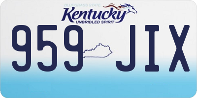 KY license plate 959JIX