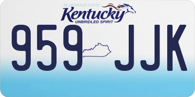 KY license plate 959JJK