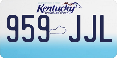 KY license plate 959JJL