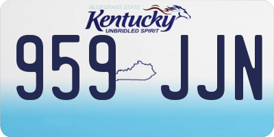 KY license plate 959JJN