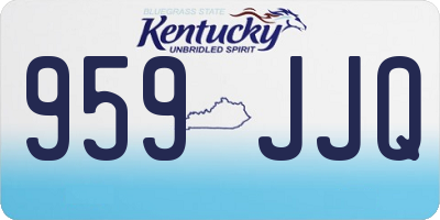 KY license plate 959JJQ