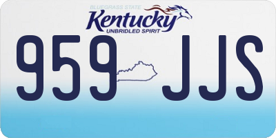 KY license plate 959JJS