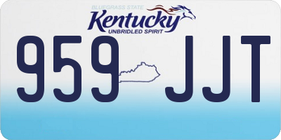 KY license plate 959JJT