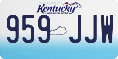 KY license plate 959JJW