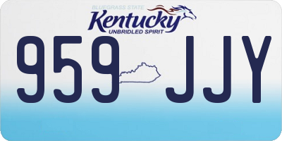KY license plate 959JJY