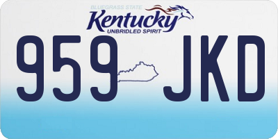 KY license plate 959JKD