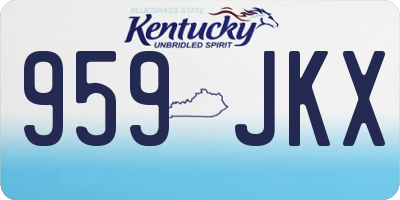 KY license plate 959JKX