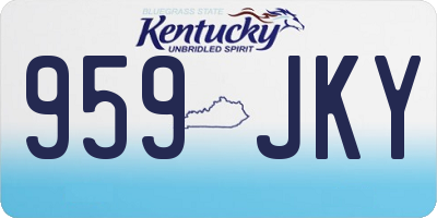 KY license plate 959JKY