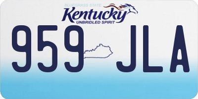 KY license plate 959JLA