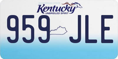 KY license plate 959JLE