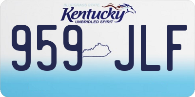 KY license plate 959JLF