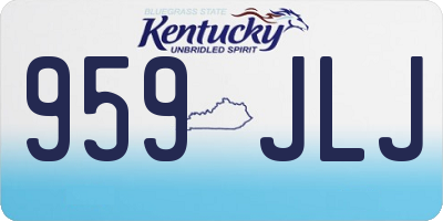 KY license plate 959JLJ