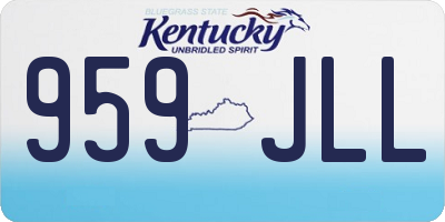KY license plate 959JLL