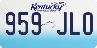 KY license plate 959JLO