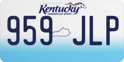 KY license plate 959JLP