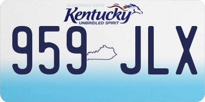 KY license plate 959JLX