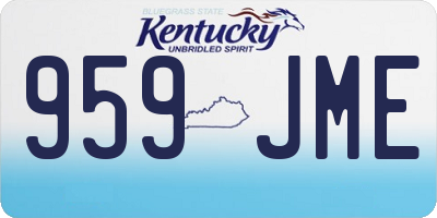 KY license plate 959JME