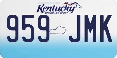 KY license plate 959JMK