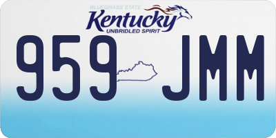 KY license plate 959JMM