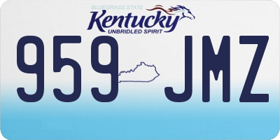 KY license plate 959JMZ