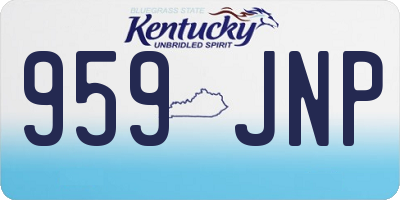 KY license plate 959JNP