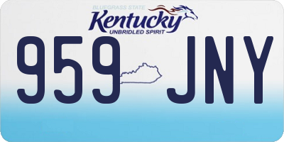 KY license plate 959JNY