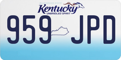 KY license plate 959JPD
