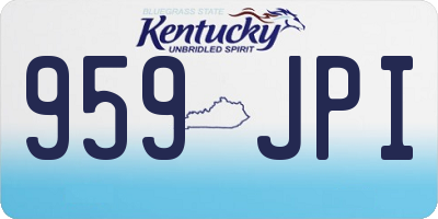 KY license plate 959JPI