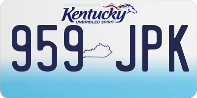 KY license plate 959JPK
