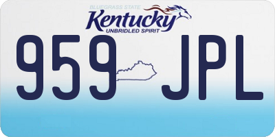 KY license plate 959JPL