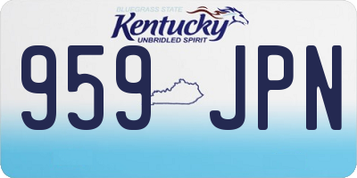 KY license plate 959JPN