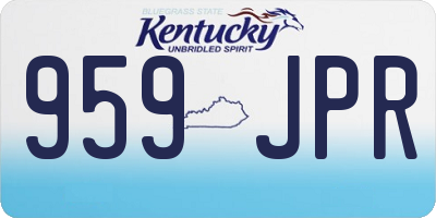 KY license plate 959JPR