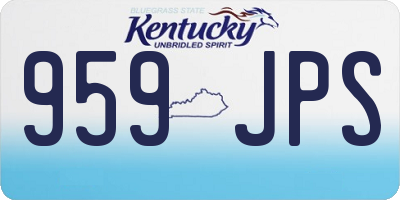 KY license plate 959JPS