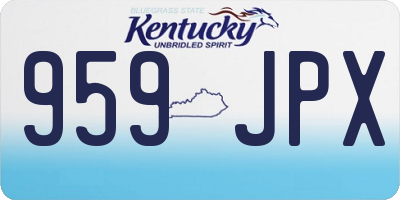 KY license plate 959JPX