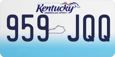KY license plate 959JQQ