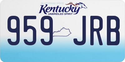 KY license plate 959JRB