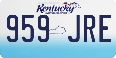 KY license plate 959JRE