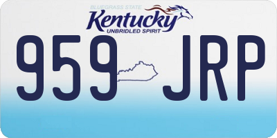 KY license plate 959JRP